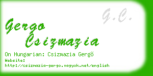 gergo csizmazia business card