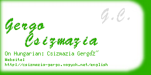 gergo csizmazia business card